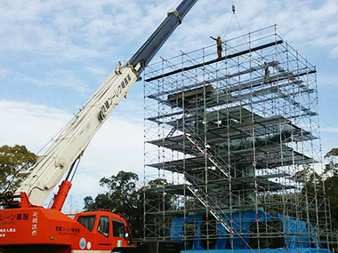 長崎平和記念像改修工事1「着工」